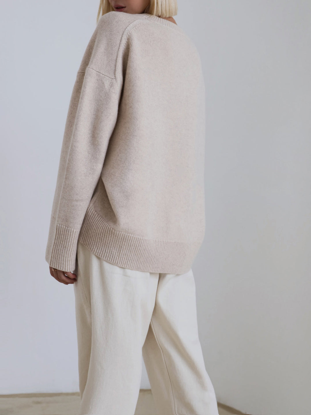 Women's Sophisticated Ribbed Knit Crewneck Sweater
