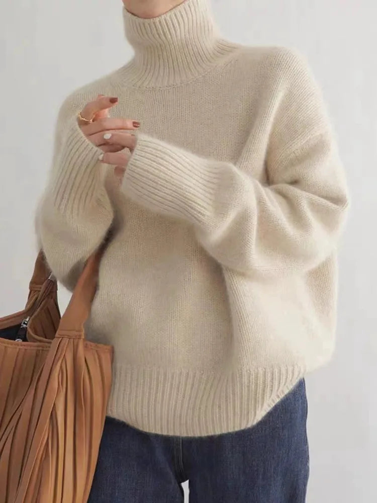 Women's Trendy Turtleneck Knit Sweater