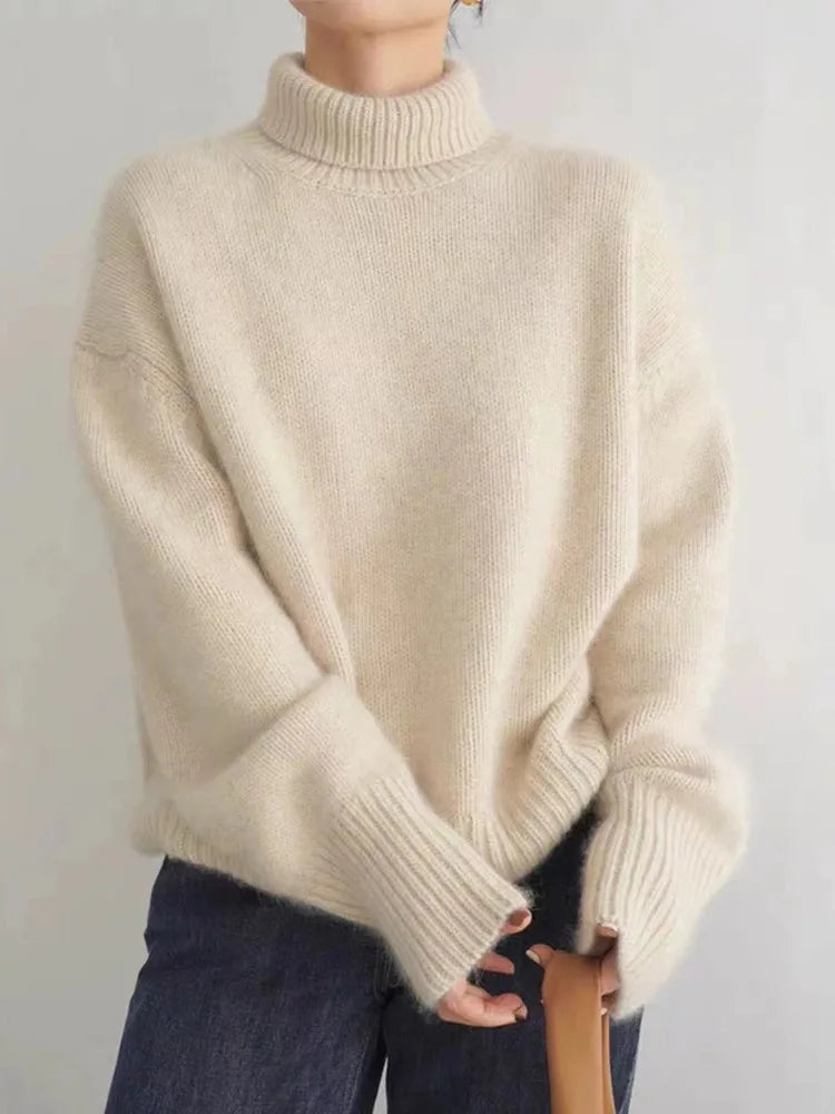 Women's Trendy Turtleneck Knit Sweater