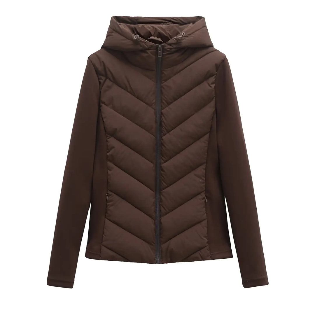 Women's Lightweight Winter Jacket for Active Wear in Brown