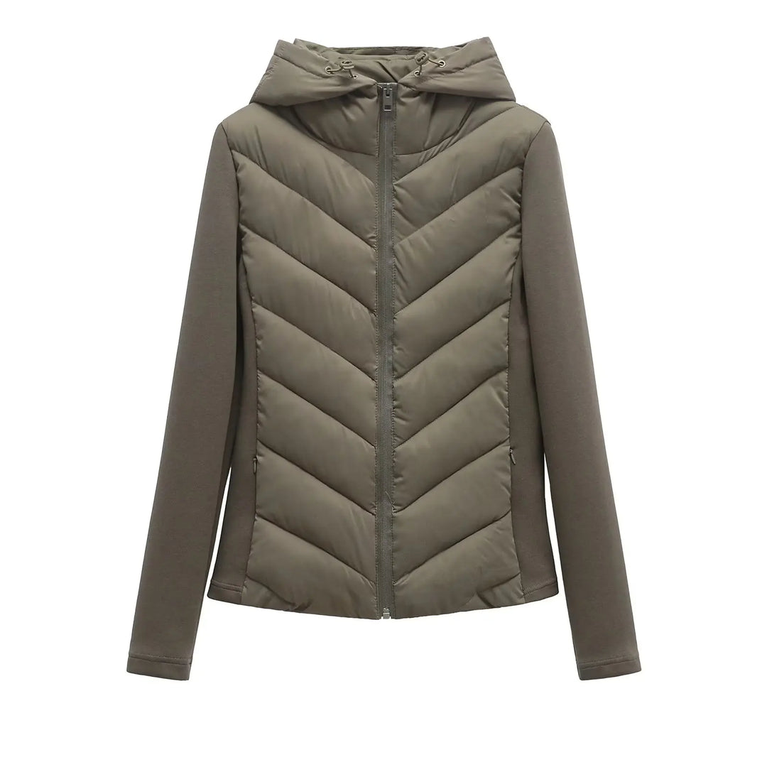 Women's Lightweight Winter Jacket for Active Wear in Dark Green
