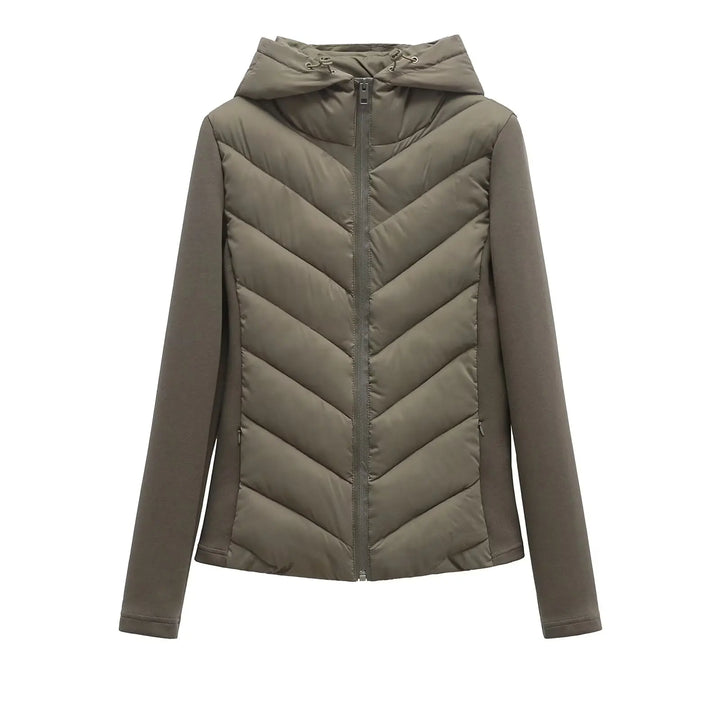 Women's Lightweight Winter Jacket for Active Wear in Dark Green