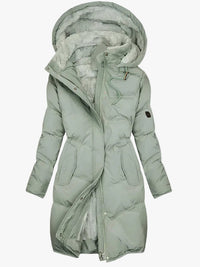 Women's Timeless Quilted Puffer Jacket with Faux Fur Hood