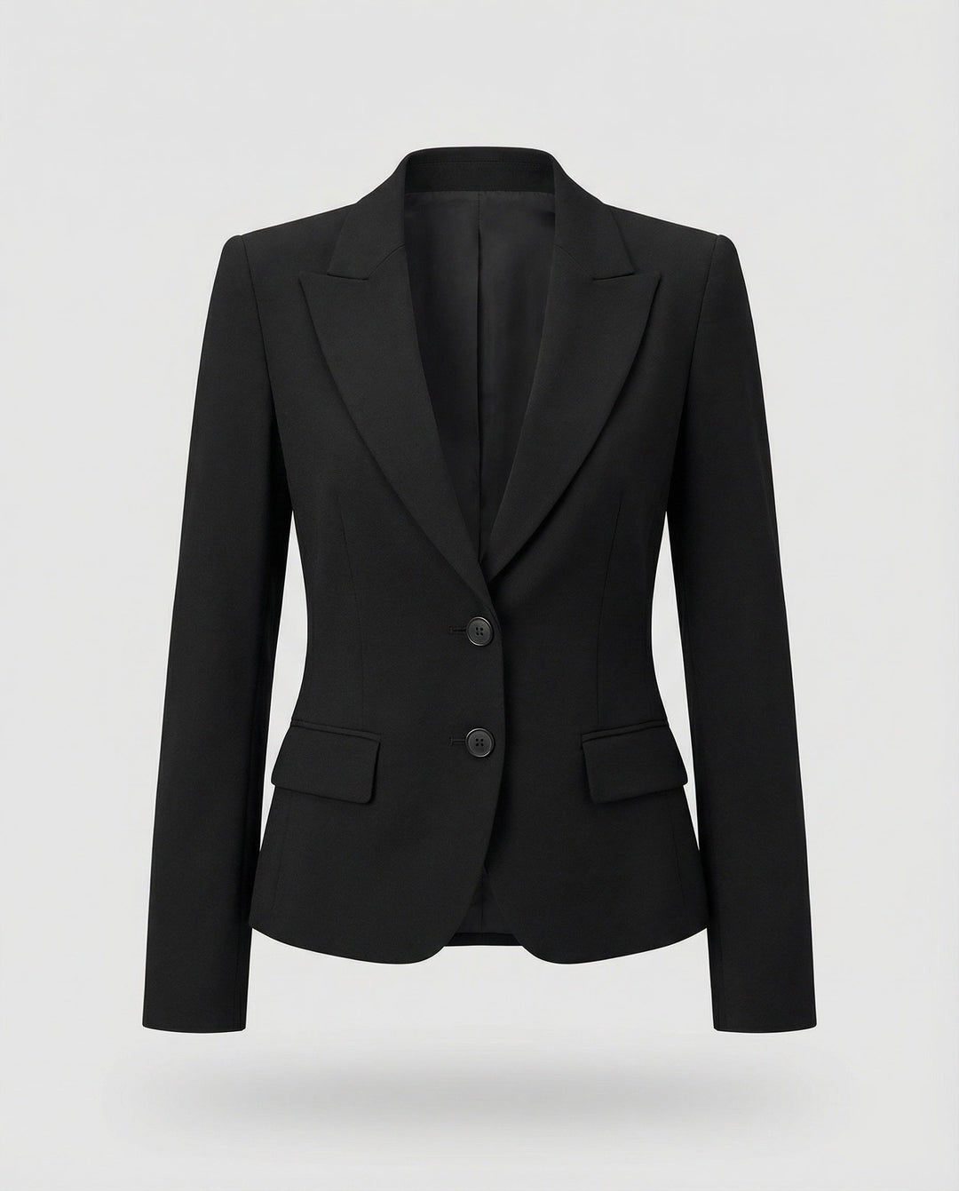 Women's Peplum Fall Jacket for Professional Wear in Black