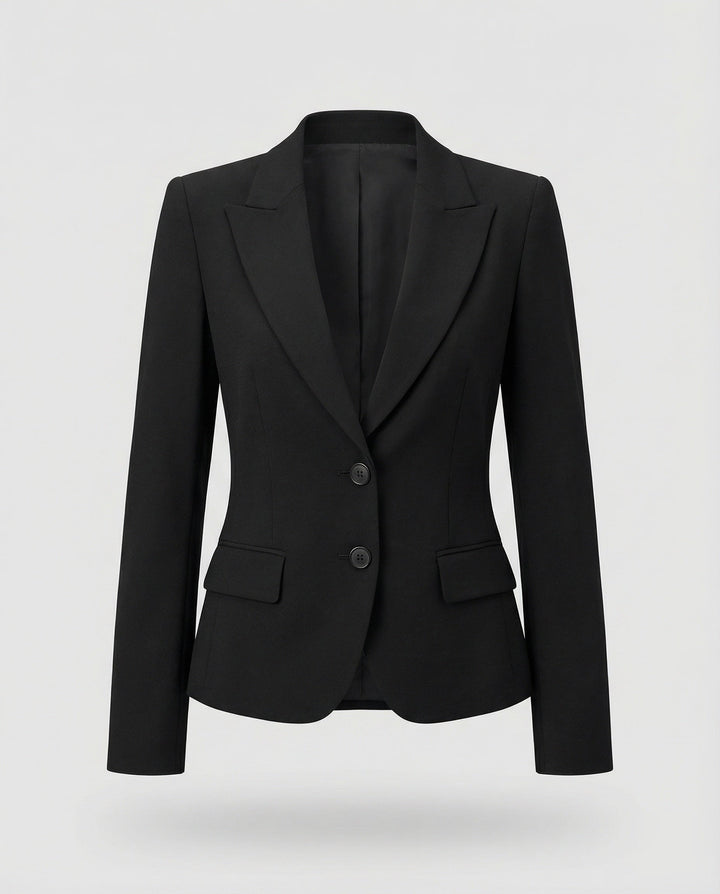 Women's Peplum Fall Jacket for Professional Wear in Black