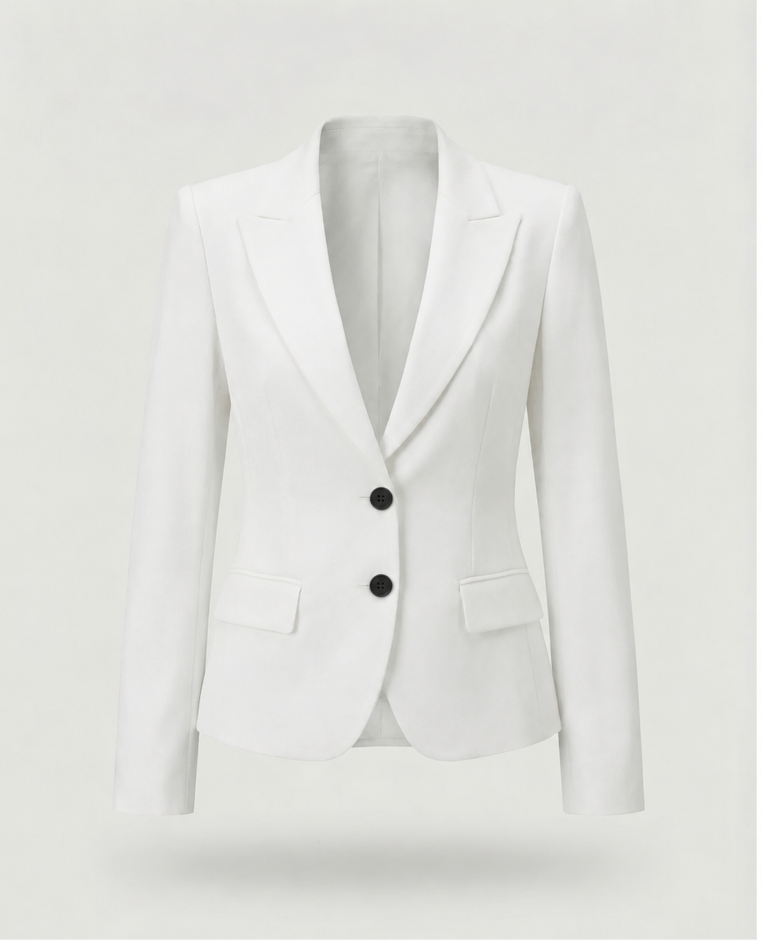 Women's Peplum Fall Jacket for Professional Wear in White