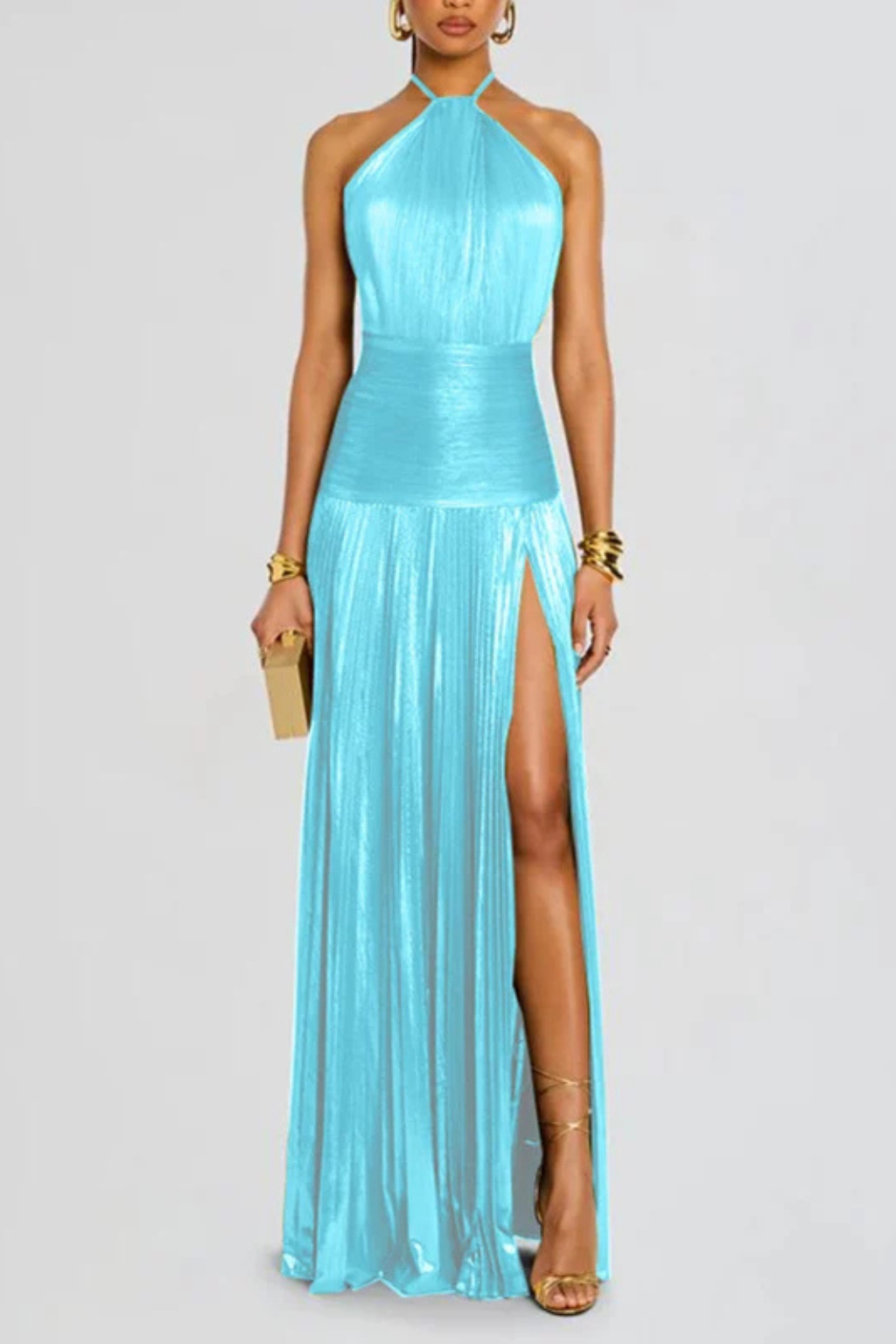 Women's Satin Maxi Dress for Wedding Guests (15)