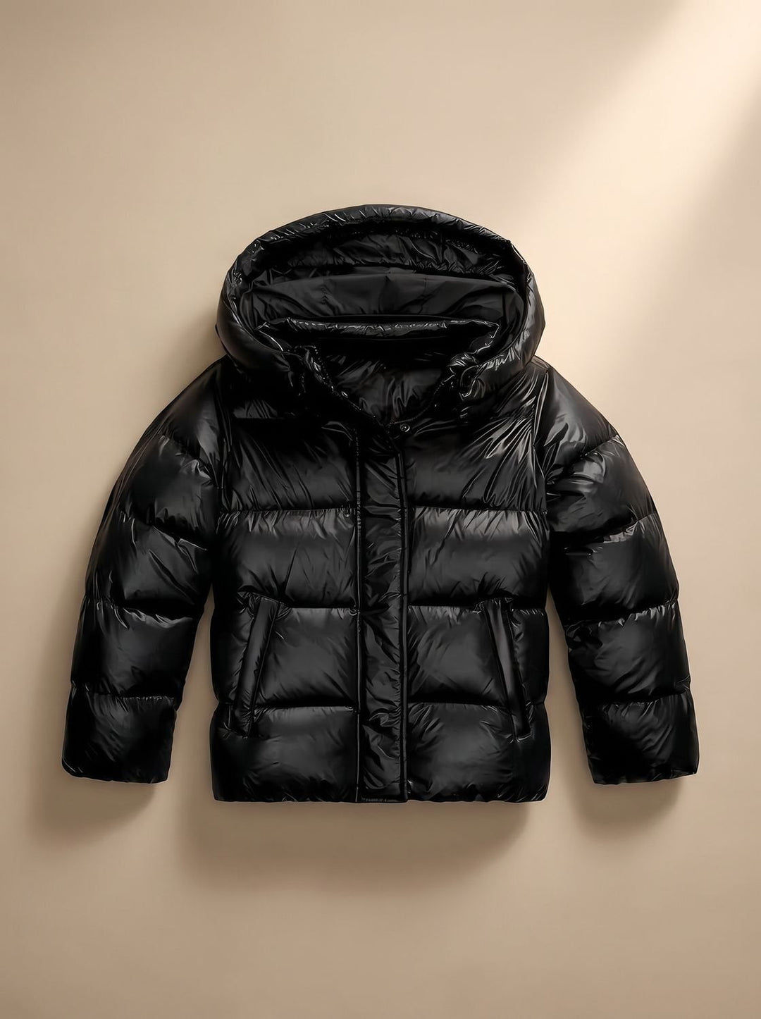 Women's Warm Winter Puffer Jacket in Black