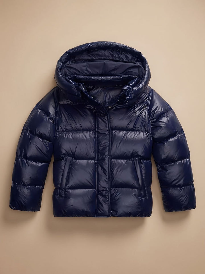 Women's Warm Winter Puffer Jacket in Blue
