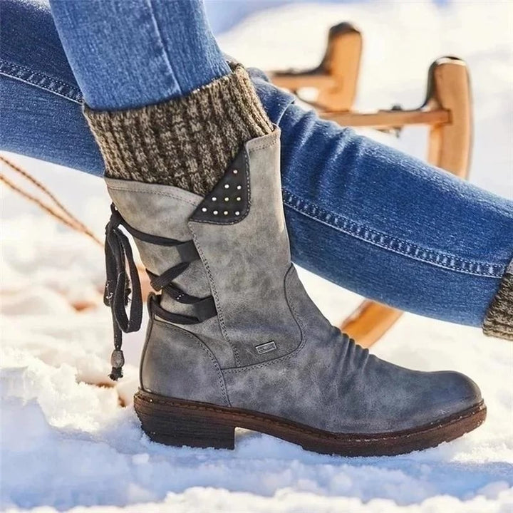 Women's Weatherproof Calf Boots for Autumn in Grey