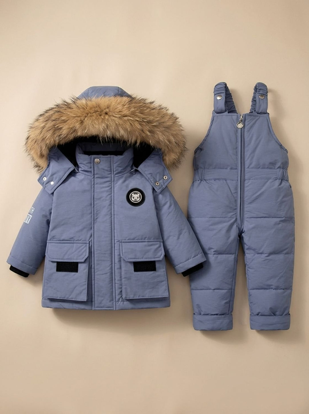 Women's Winter Jacket and Puffer Snowsuit Set in Blue
