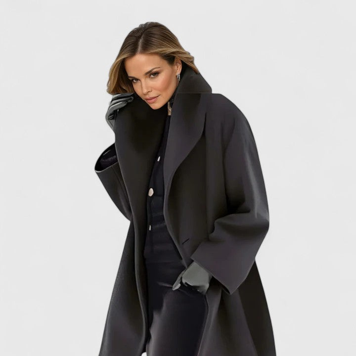 Women's Winter Jacket with Relaxed Elegance in Black