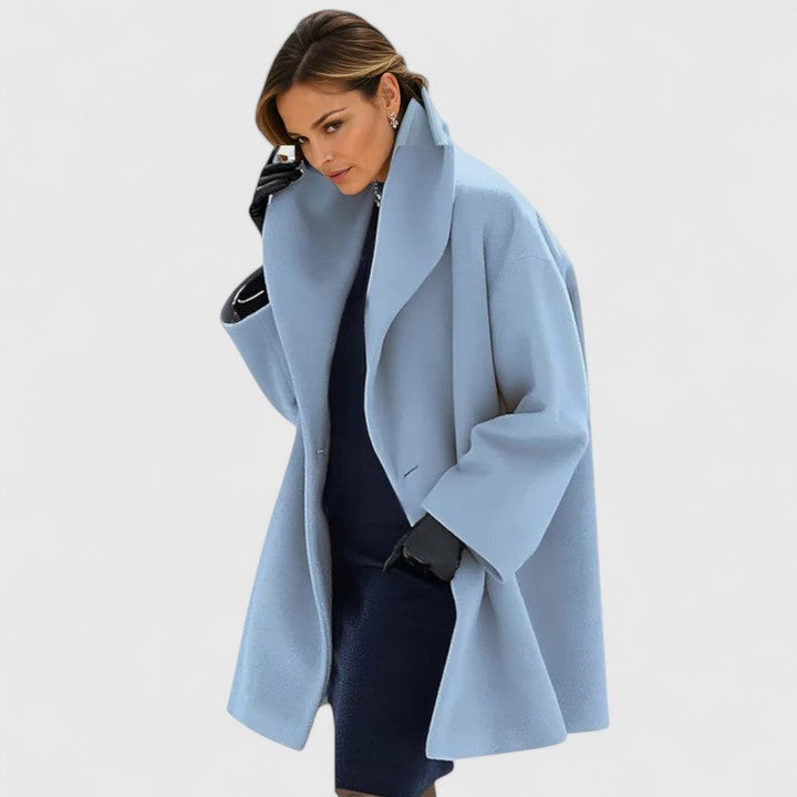 Women's Winter Jacket with Relaxed Elegance in Blue
