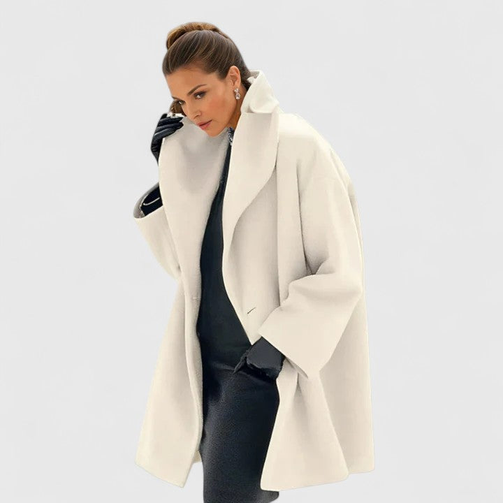 Women's Winter Jacket with Relaxed Elegance in White