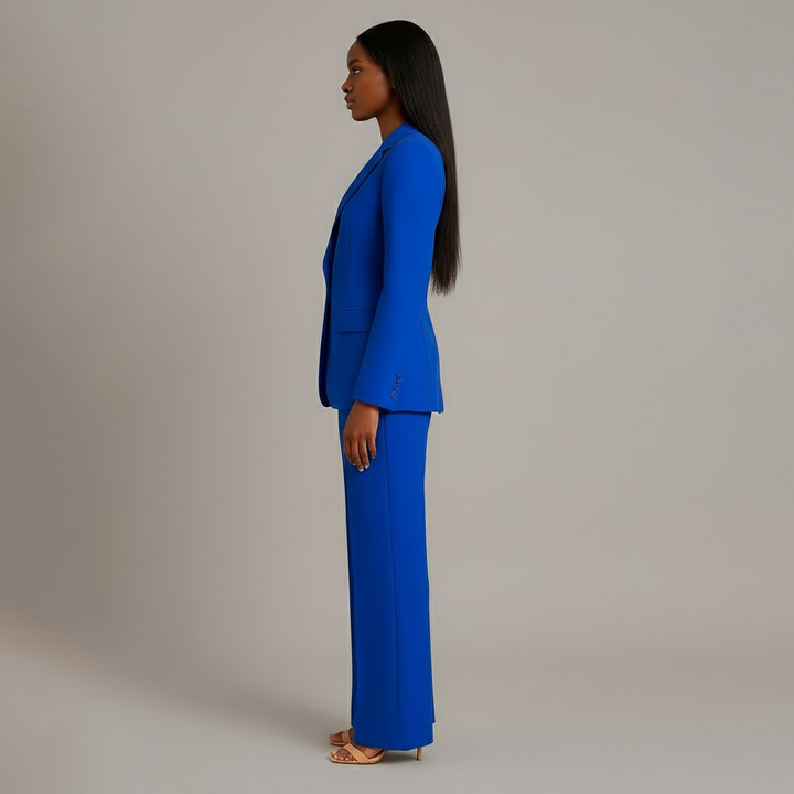 Women's Wool Coat Jacket for Everyday Elegance in Blue 2