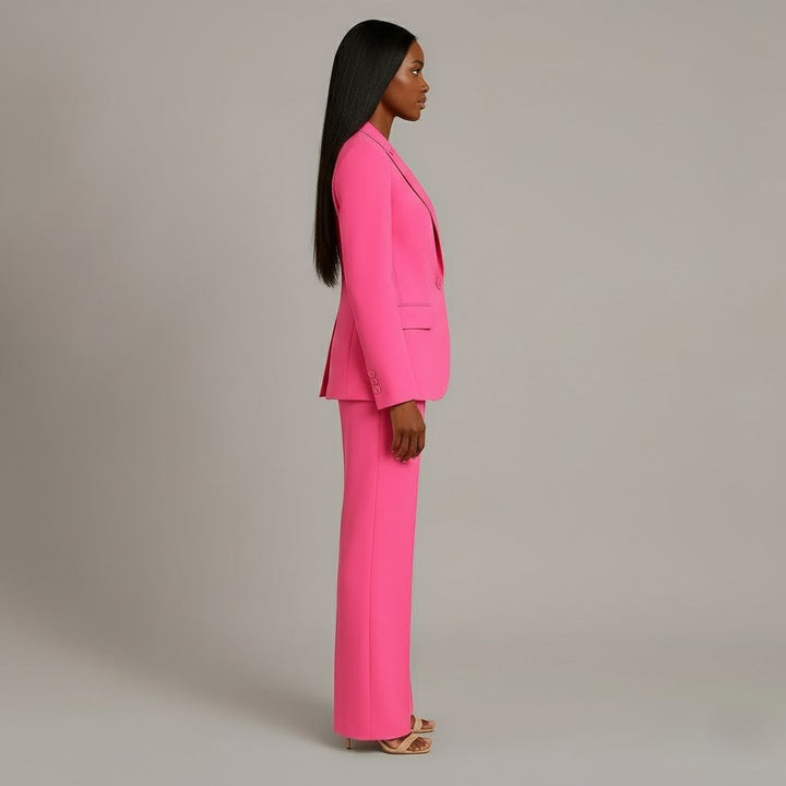 Women's Wool Coat Jacket for Everyday Elegance in Pink 2