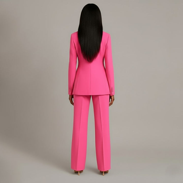 Women's Wool Coat Jacket for Everyday Elegance in Pink 3