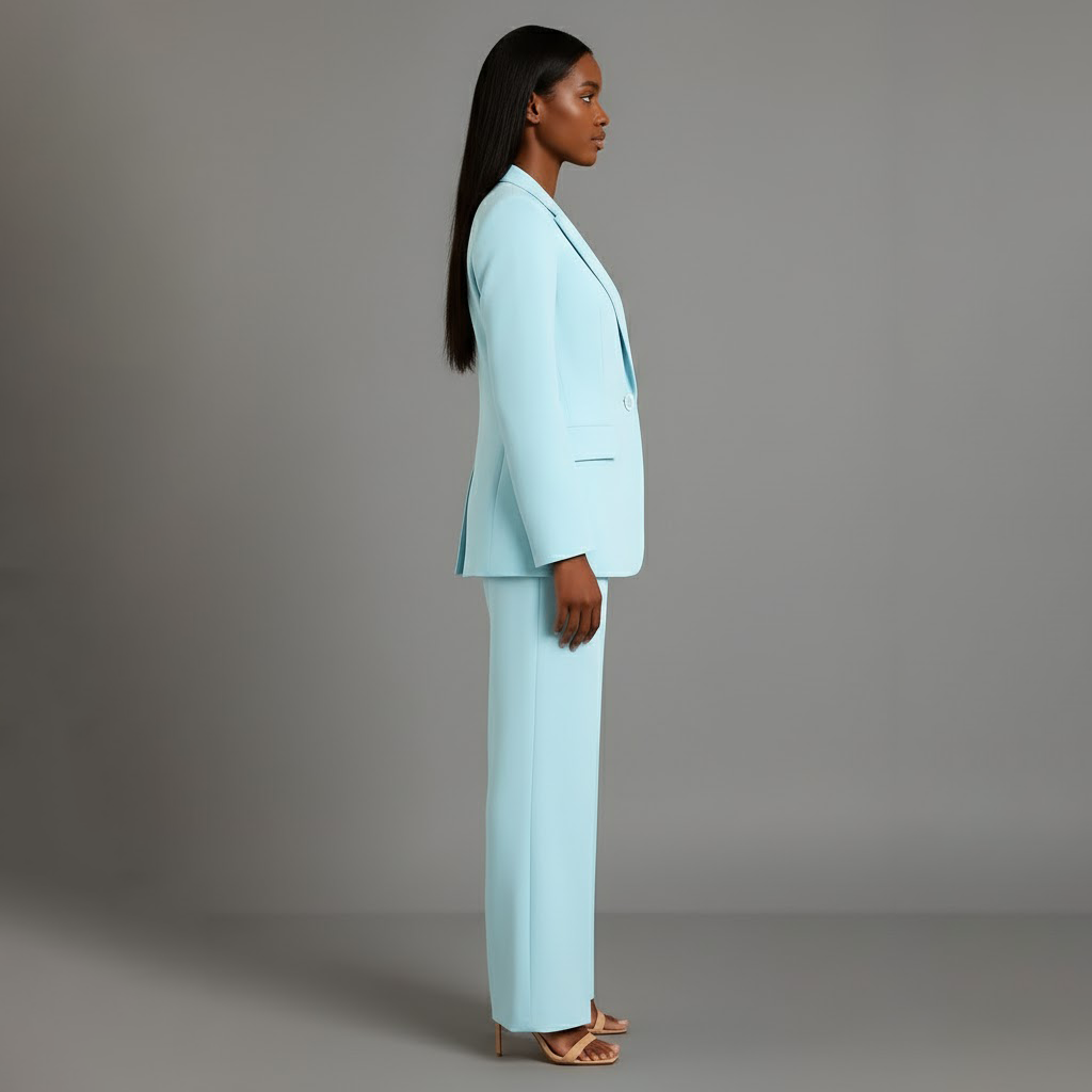 Women's Wool Coat Jacket for Everyday Elegance in Turquoise