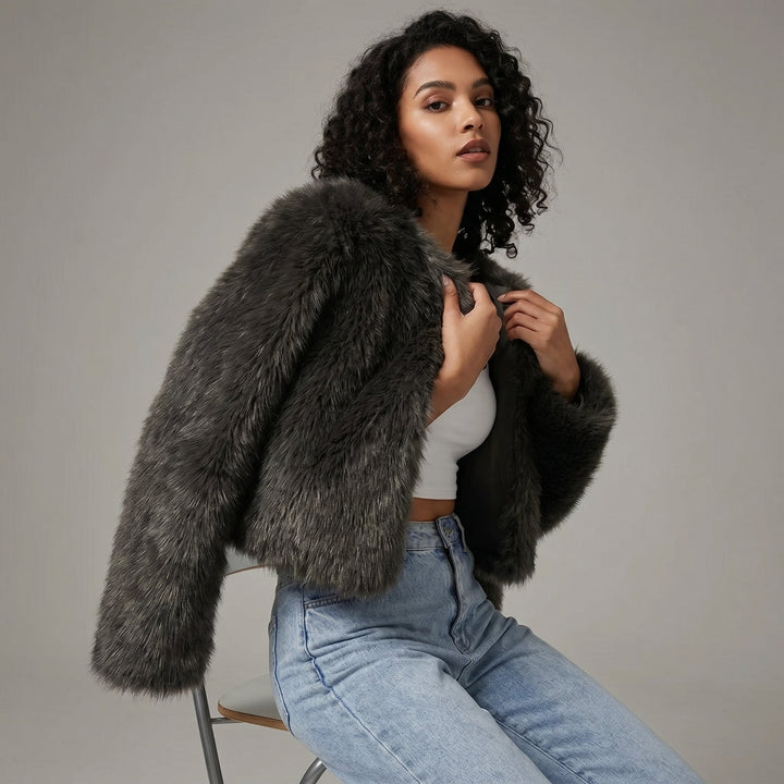 Women's Wool Jacket for Winter Layering in Black
