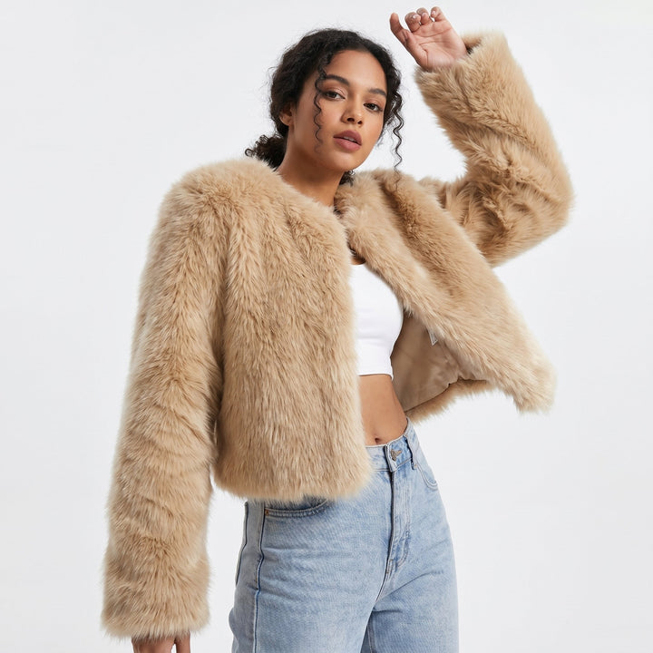 Women's Wool Jacket for Winter Layering in Pale Curry