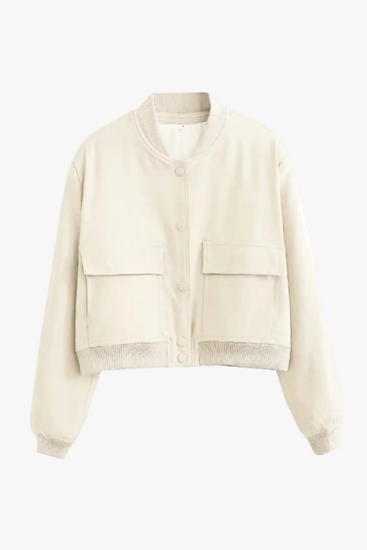 Women's Effortless Cropped Bomber Jacket