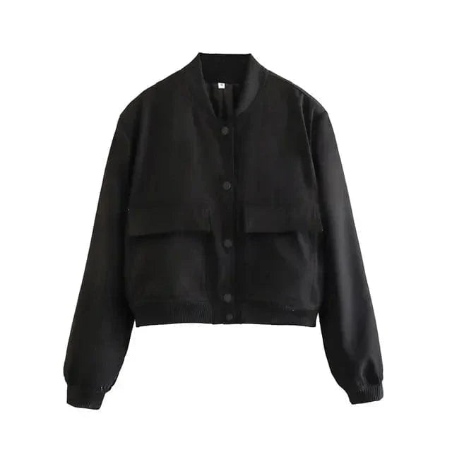 Women's Effortless Cropped Bomber Jacket