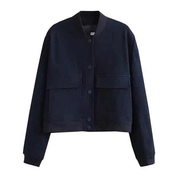 Women's Effortless Cropped Bomber Jacket
