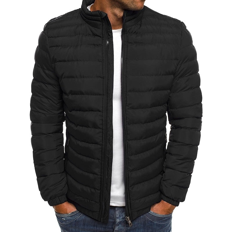 Men's Stylish Quilted Zip Up Puffer Jacket